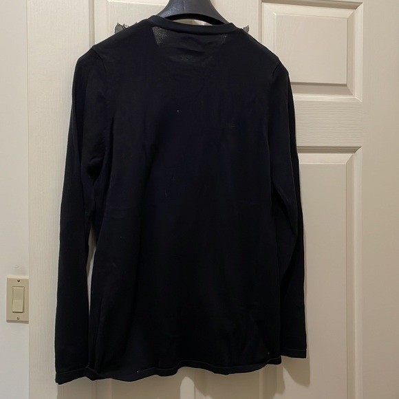 Escapade black long sleeve cardigan (sz m) - Picture 6 of 6